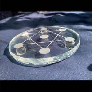 Glass sphere holder, crystal holder